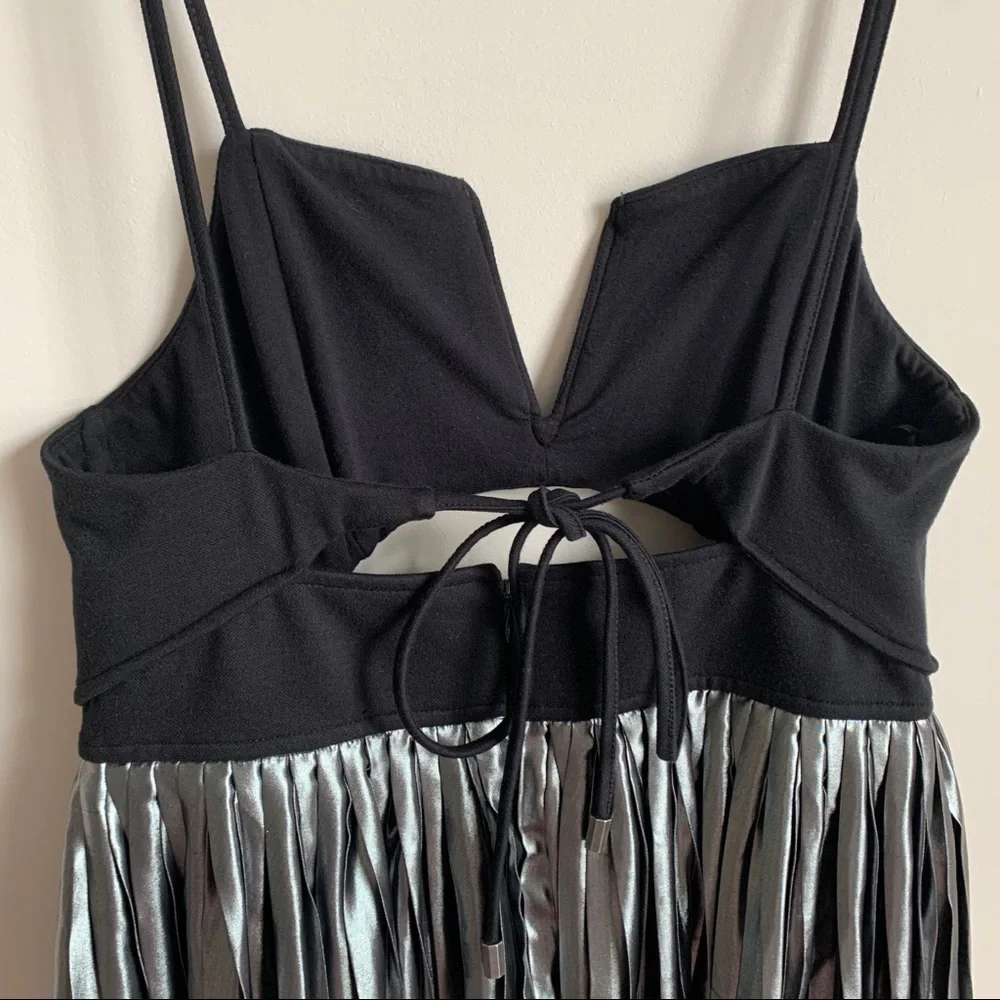 NWT Free People Black Silver Piper Dress - Picture 7 of 11